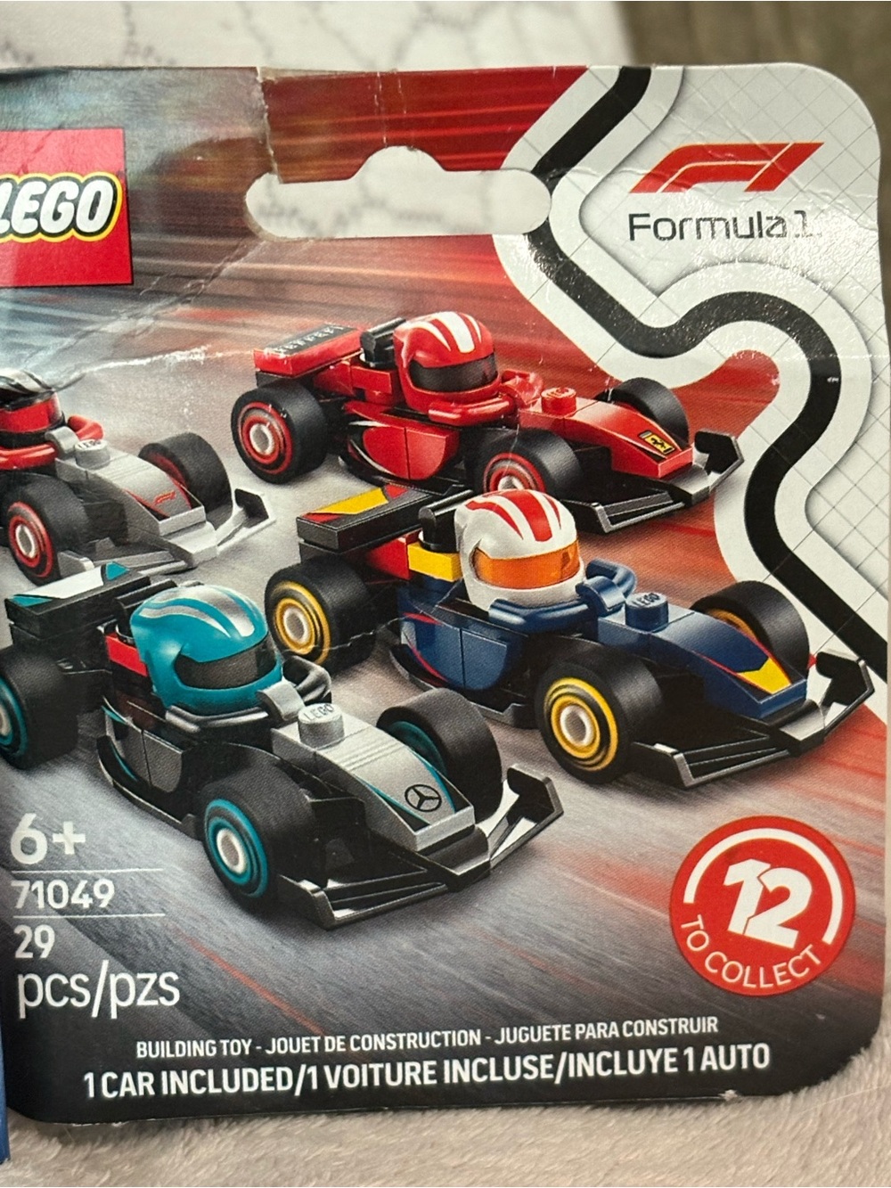 Lego Racing Mini Car Pack with Red, Blue, Black and Silver Cars